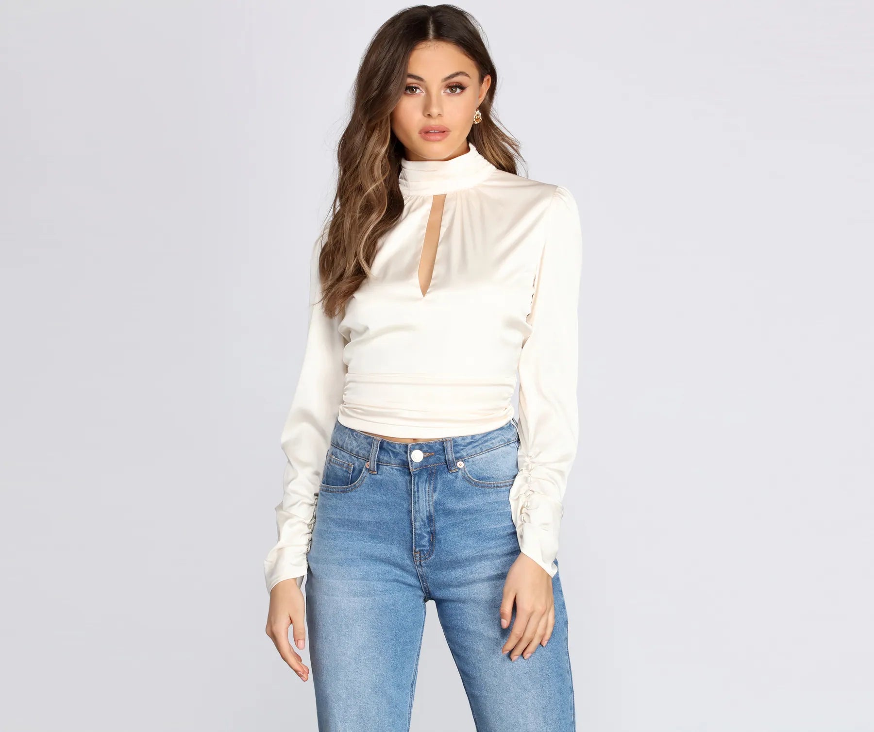 Such A Romantic Satin Blouse - Image 2