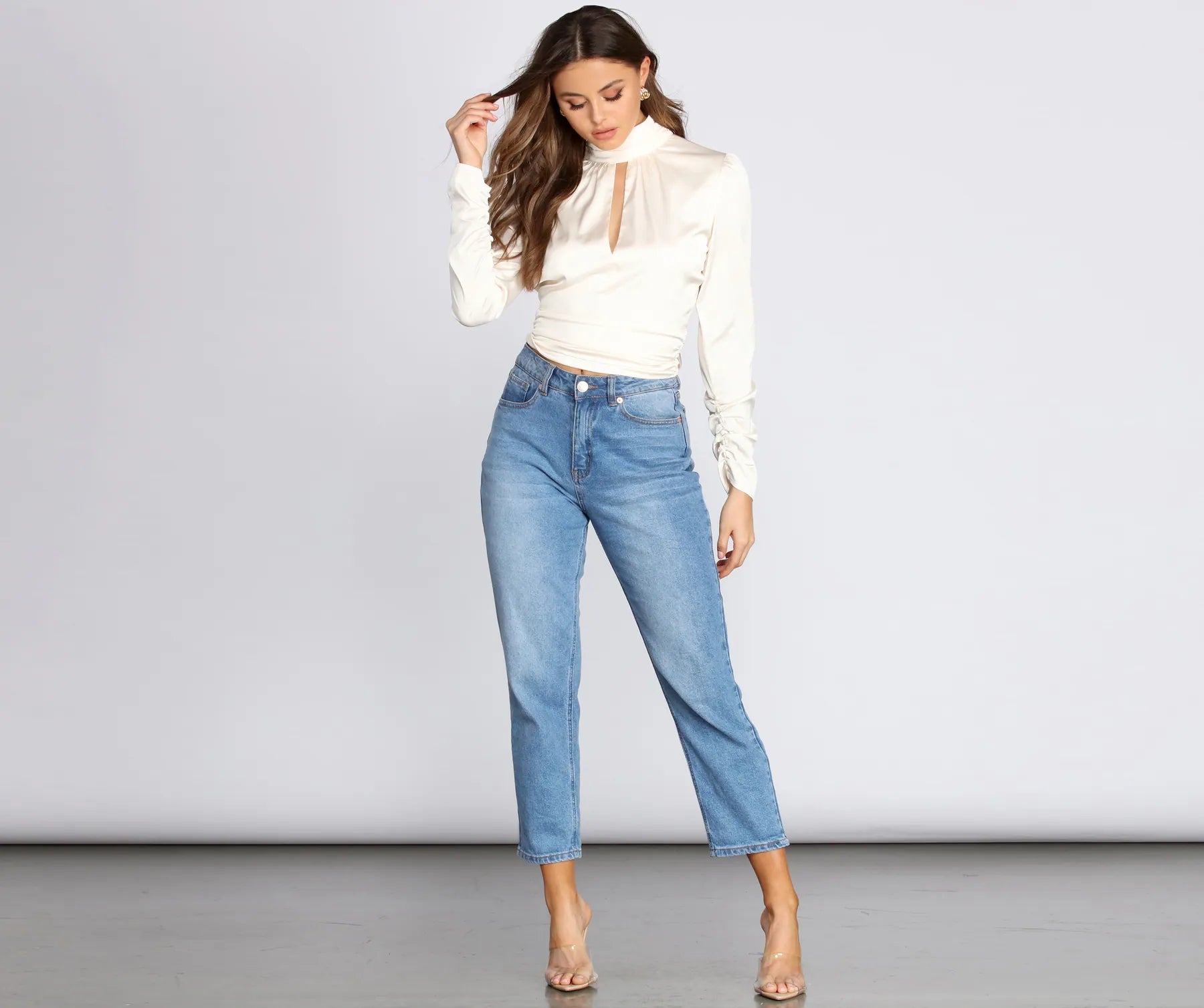 Such A Romantic Satin Blouse - Image 5