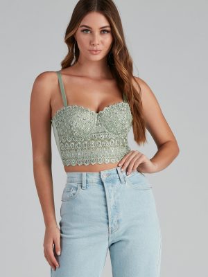 Bead It Embellished Lace Bustier