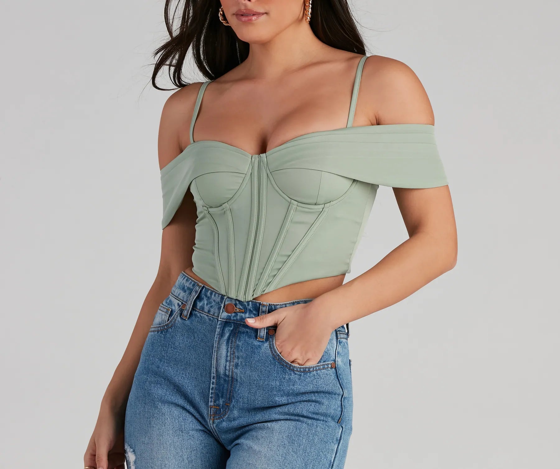 Forever Femme Cold Shoulder Corset - Image 12