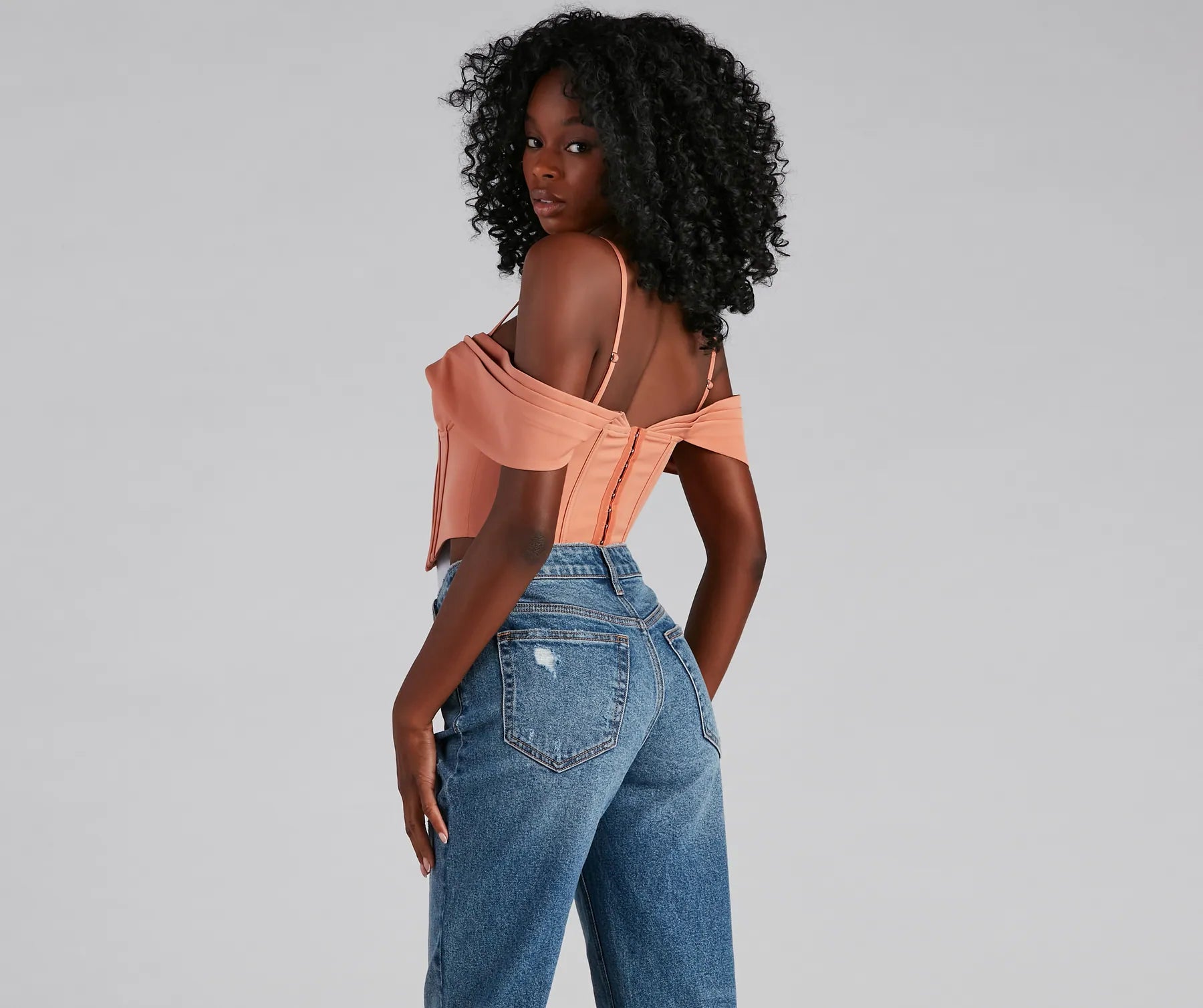 Forever Femme Cold Shoulder Corset - Image 2