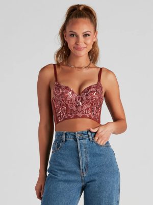 Catch A Glance Beaded Bustier