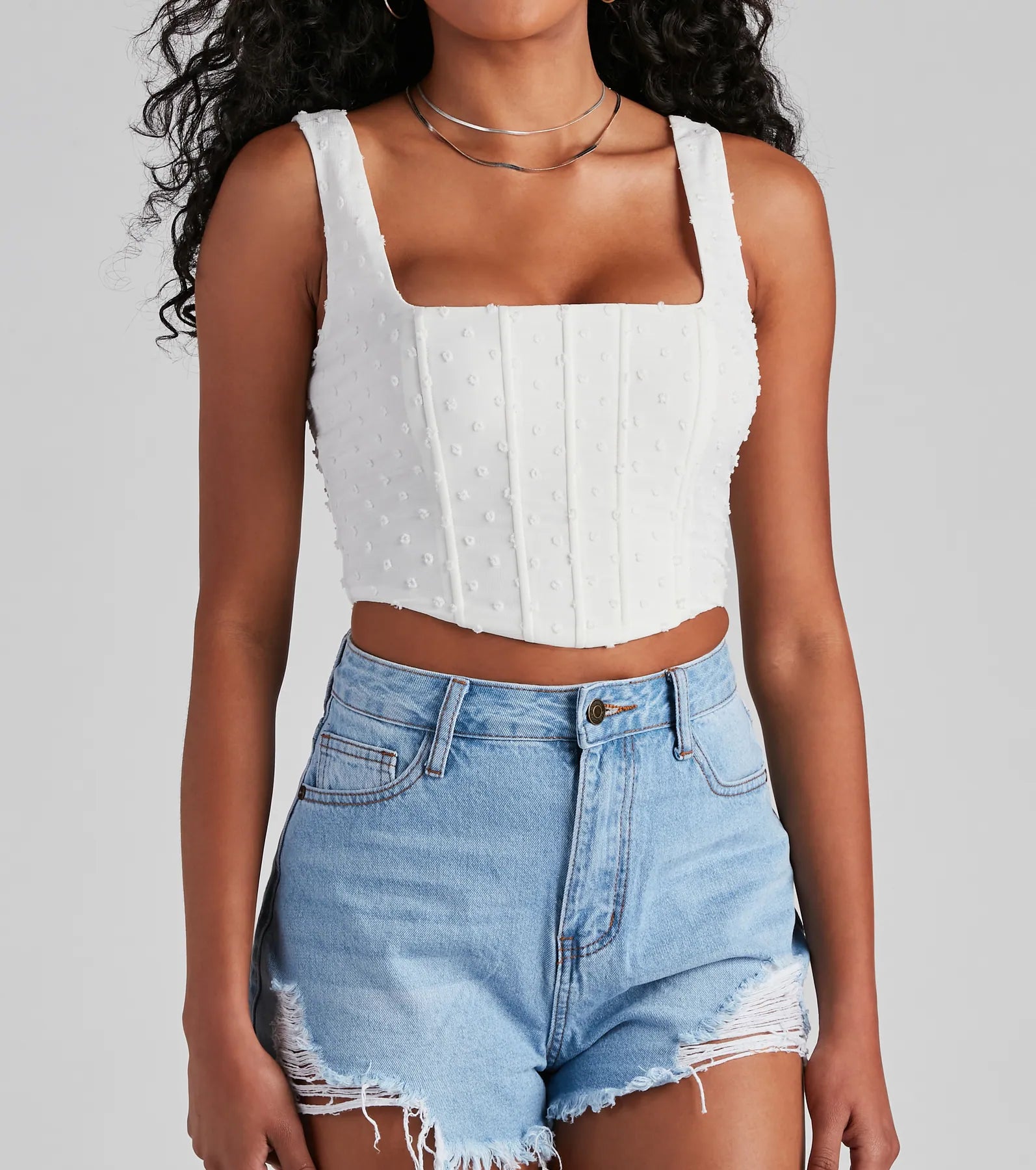 Style On Top Swiss Dot Corset - Image 4
