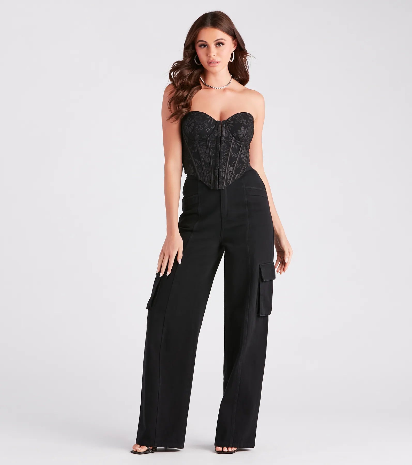 Sultry Hour Strapless Jacquard Bustier - Image 7