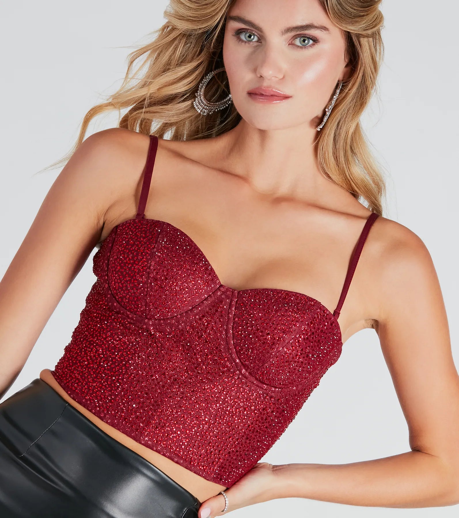 Surprise Guest Rhinestone Glitter Tulle Bustier - Image 3