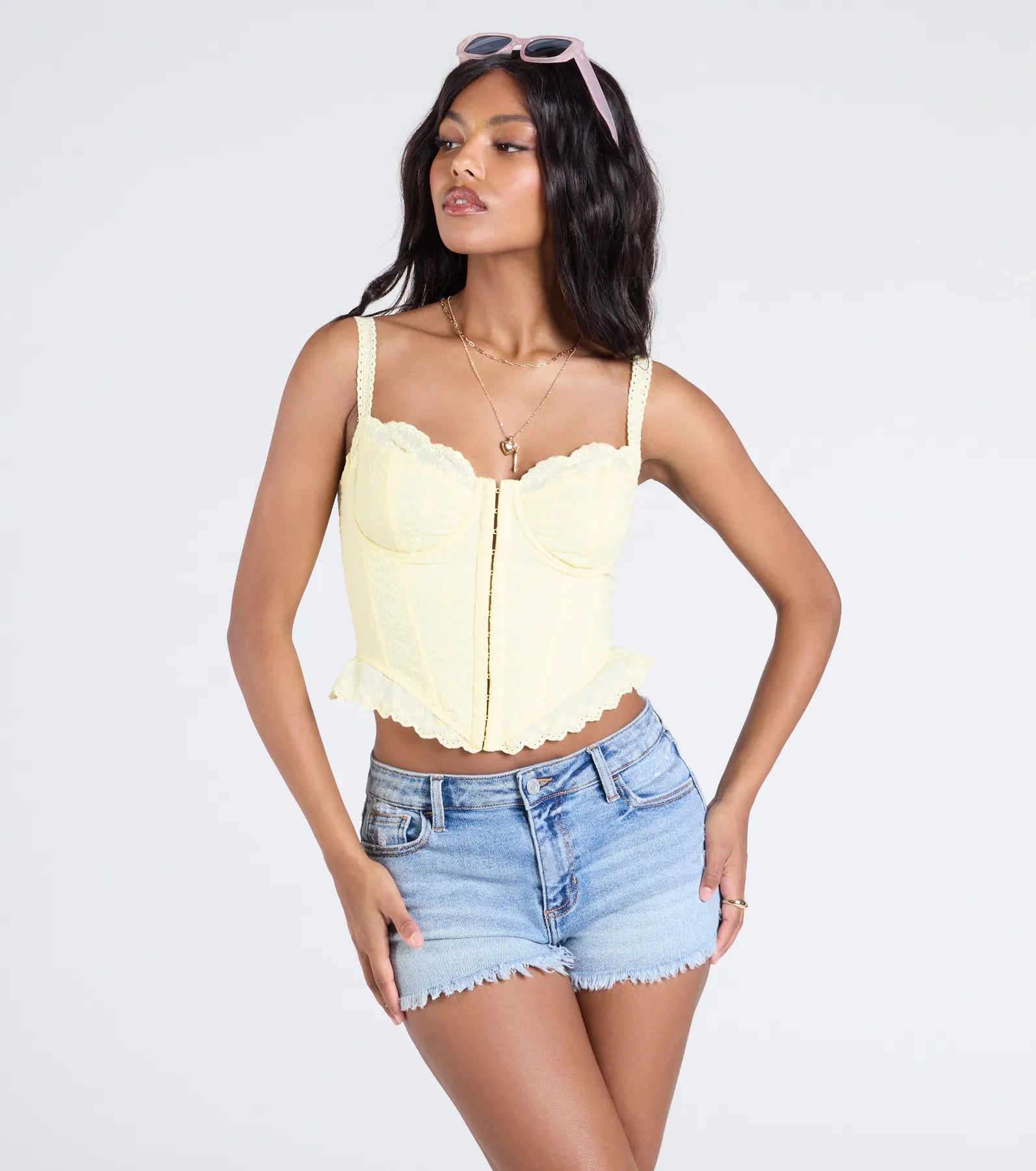 Ray Of Sunshine Eyelet Lace Bustier - Image 2