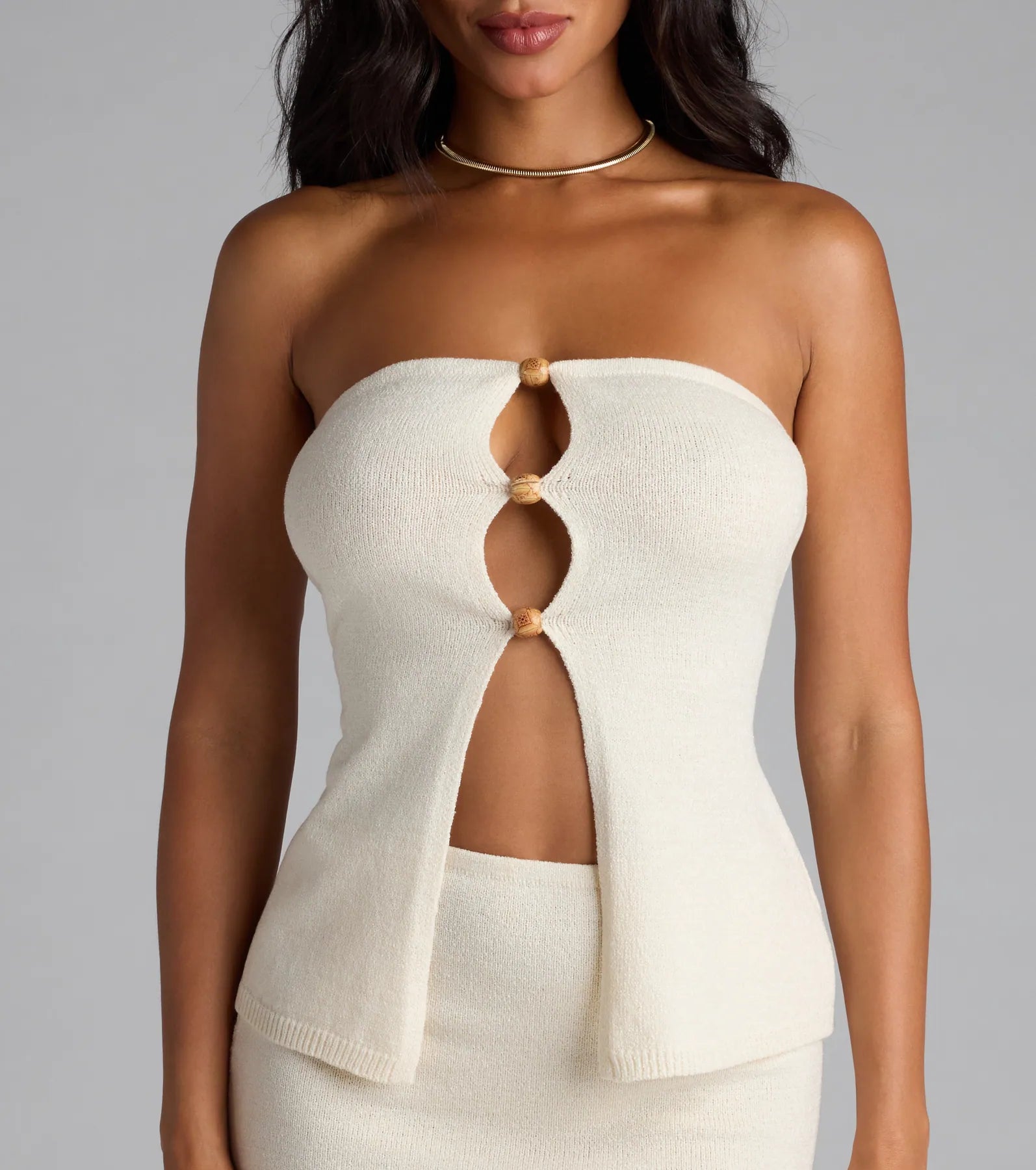 Bohemian Babe Knit Cutout Tube Top - Image 4