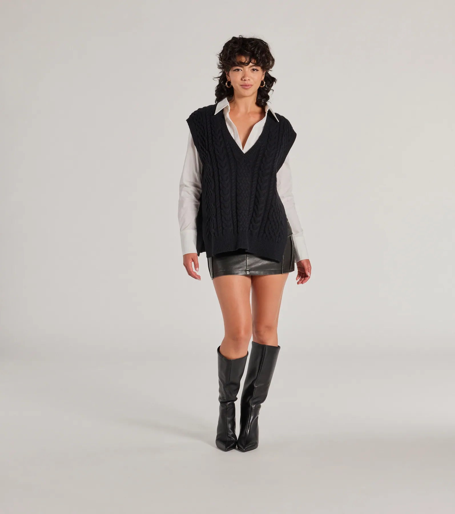 Chic Girl Vibe Cable Knit Vest - Image 3