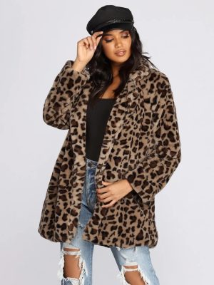 Fierce Leopard Faux Fur Jacket