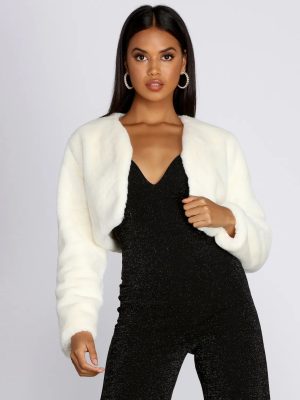 Faux Fur Crop Jacket