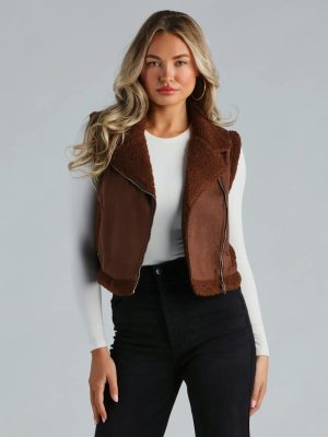 Cozy Elevated Faux Sherpa Trim Vest