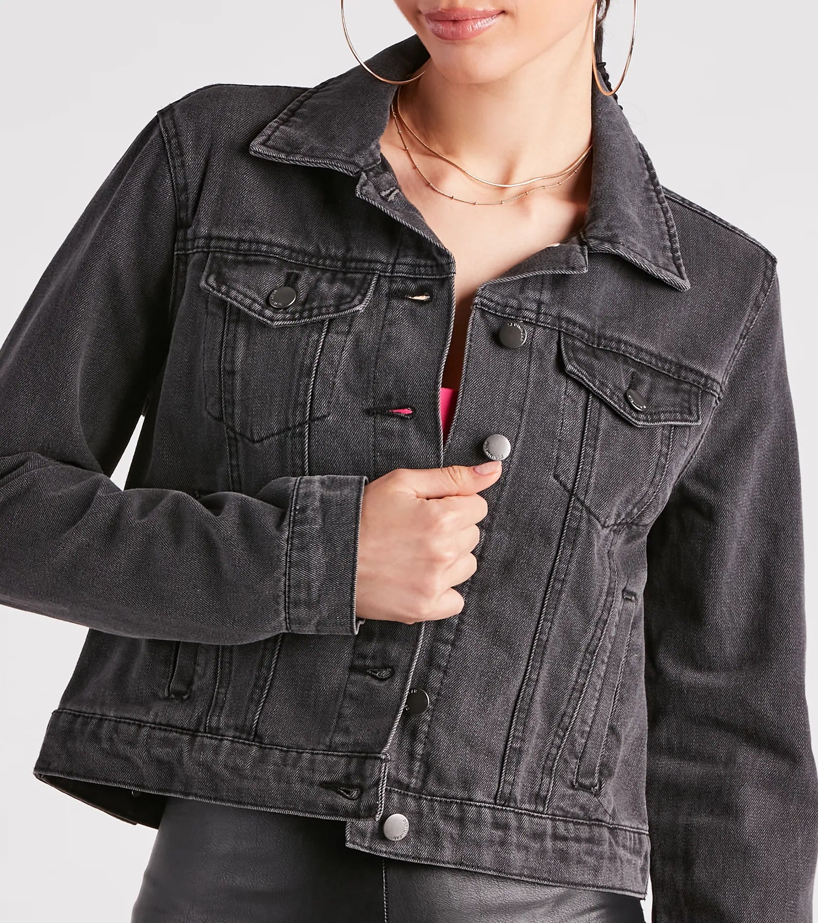 Casual Everyday Slay Denim Trucker Jacket - Image 4