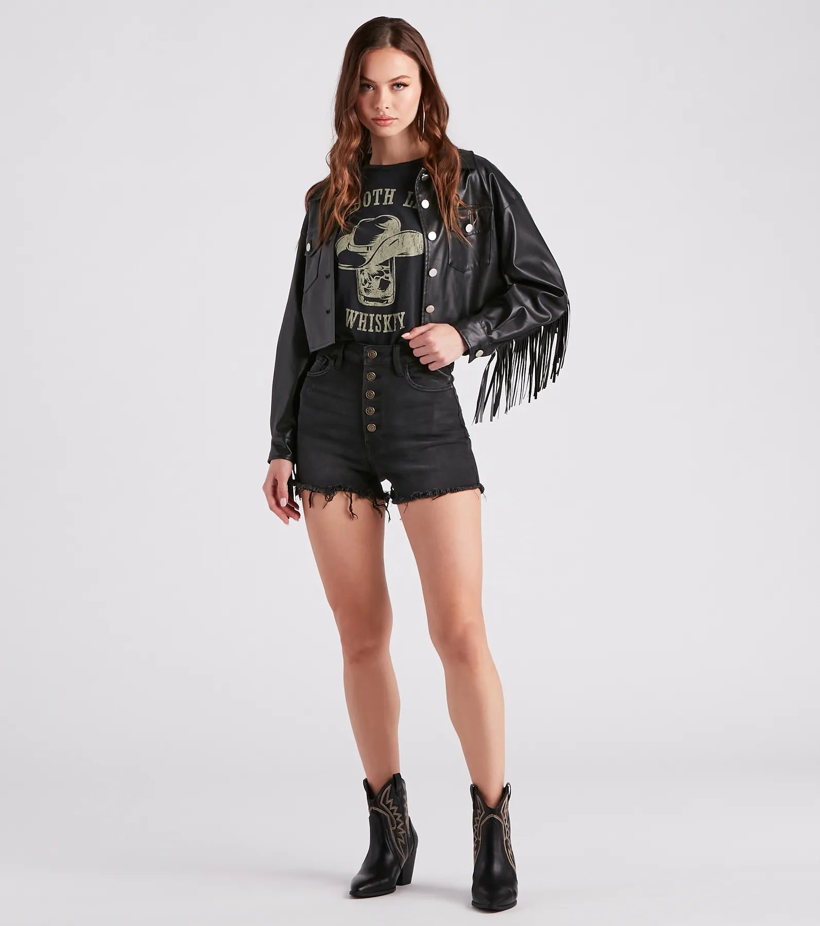 Wild Retro Faux Leather Fringe Jacket - Image 7