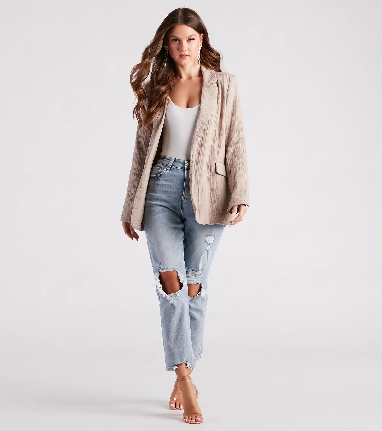 Talk Business Woven Casual Blazer - Image 3