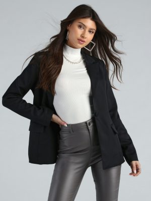 Classy Night Long Sleeve Woven Blazer
