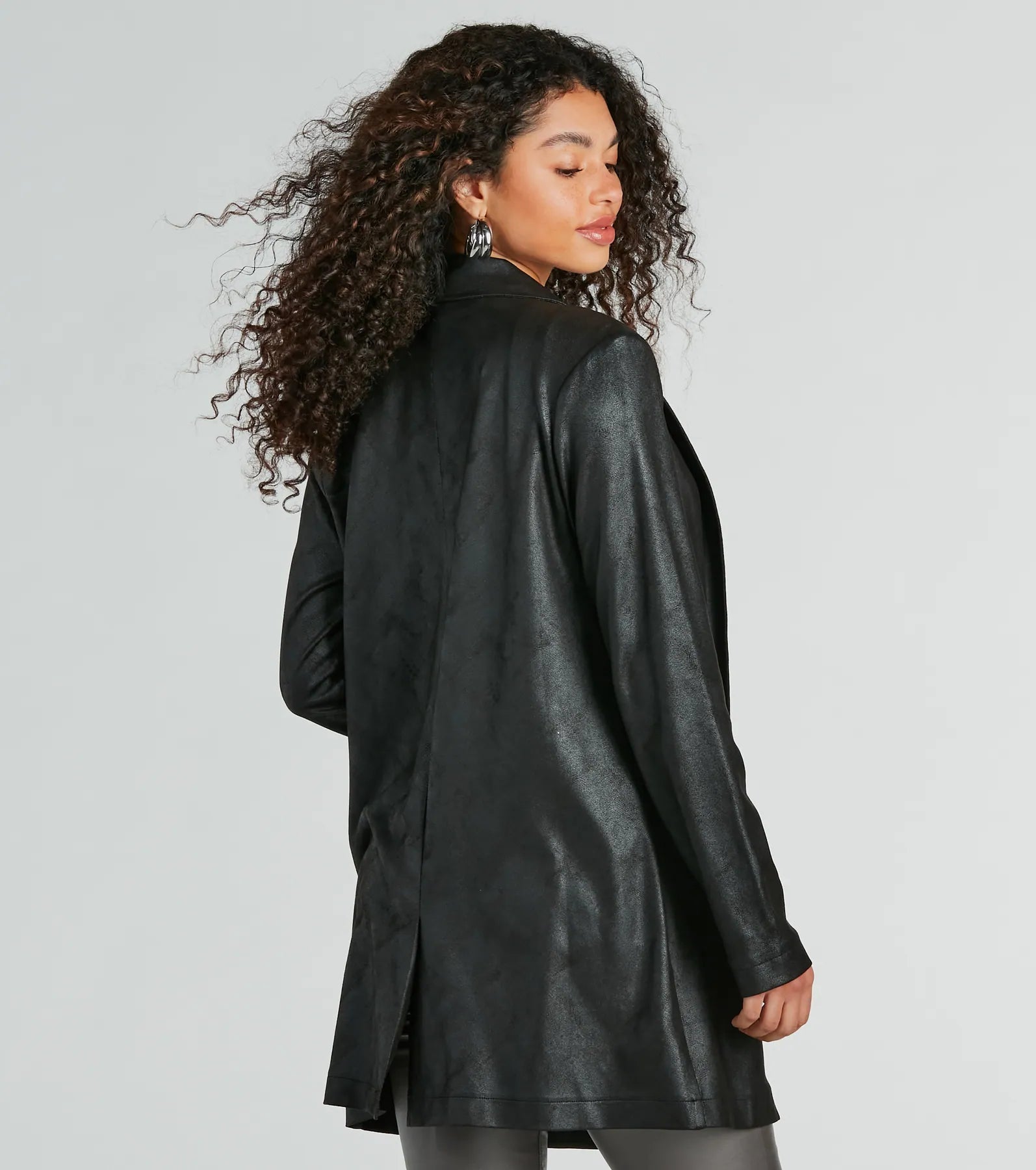 Elevated Season Faux Suede Longline Blazer - Image 6