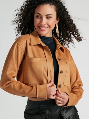 Open Road Button Up Faux Suede Shacket