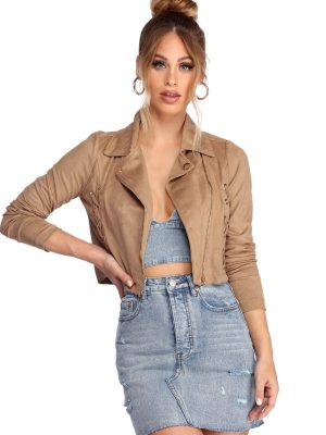 That's Our Moto Faux Suede Jacket