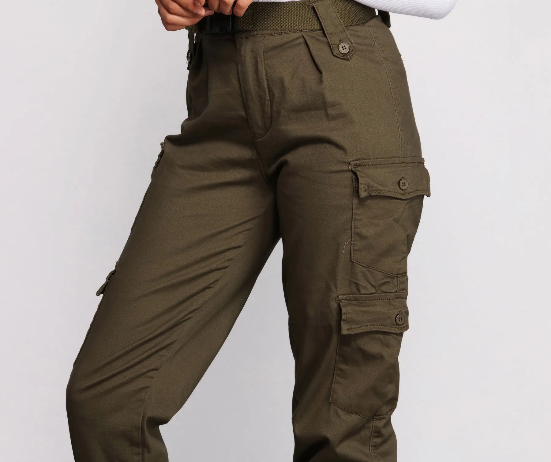 Belted Cargo Joggers - Image 11