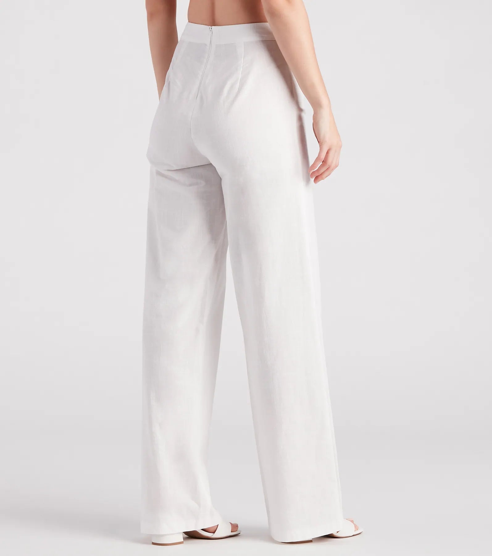 Meet In The Hamptons Linen Wide Leg Pants - Image 7