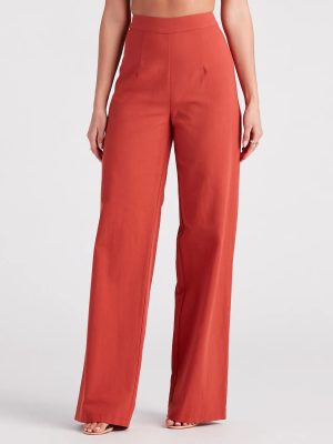 Meet In The Hamptons Linen Wide Leg Pants