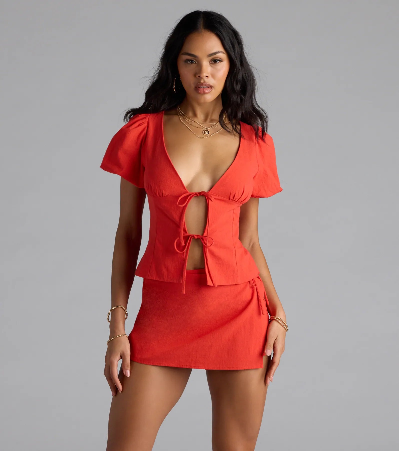 Easygoing Chic High-Rise Wrap Tie Skort - Image 4