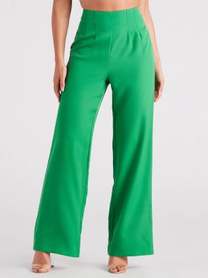 She Means Business Wide-Leg Pants