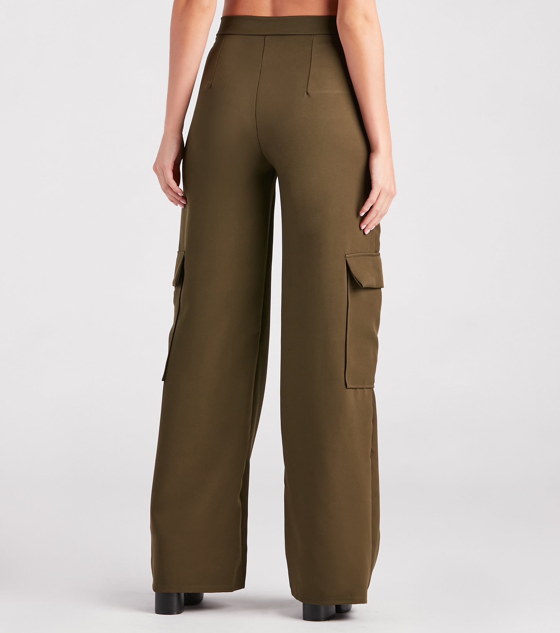 Keep It Cool Wide-Leg Cargo Trouser Pants - Image 7