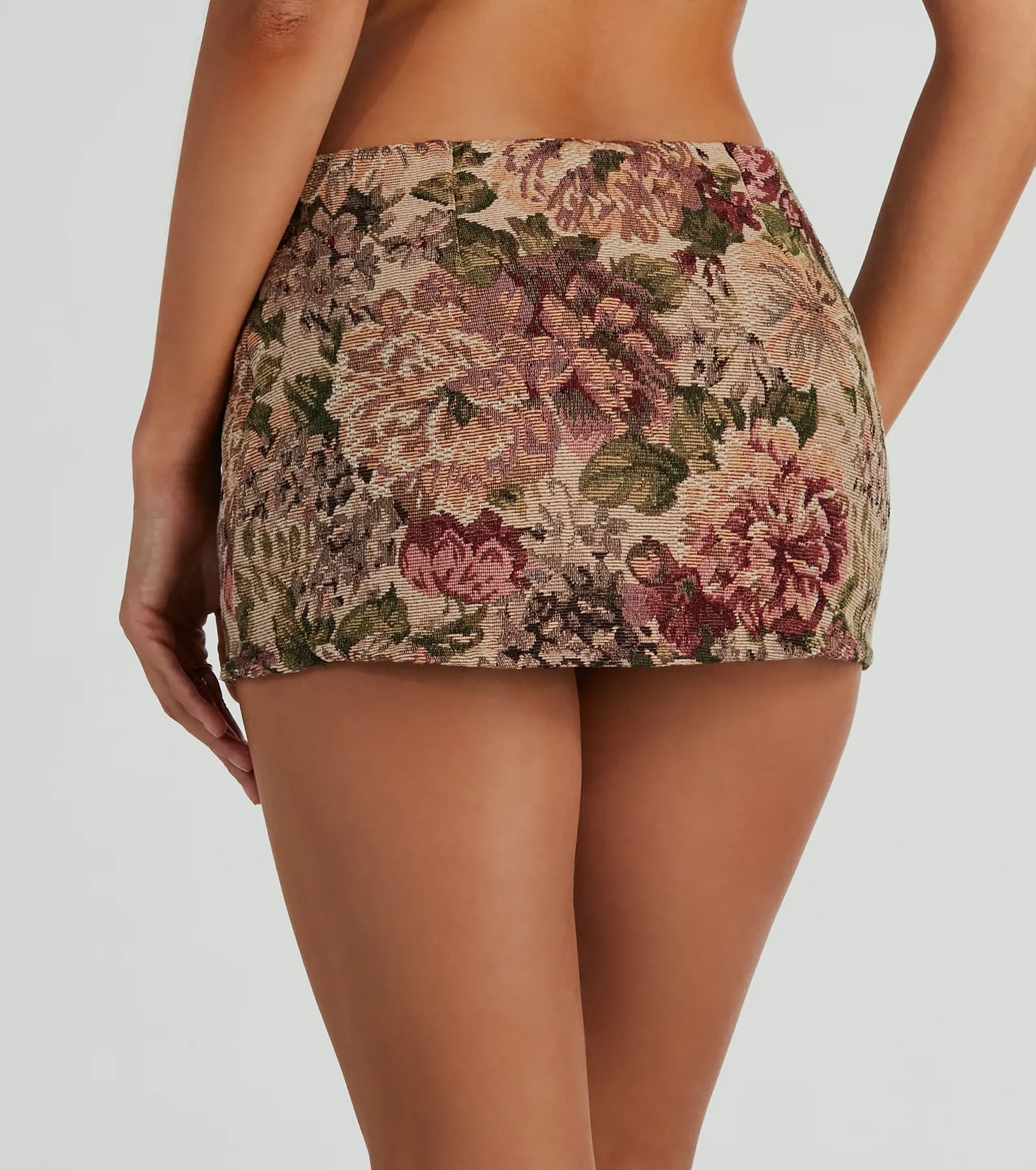 So Rare Floral Tapestry Micro Mini Skort - Image 3