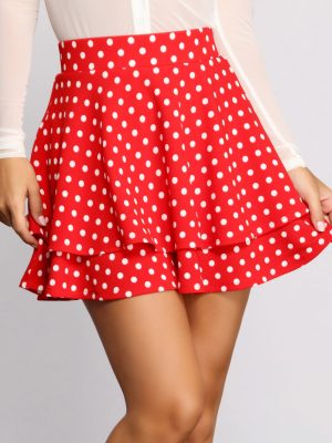 Miss Retro Mouse Polka Dot Skater Skirt