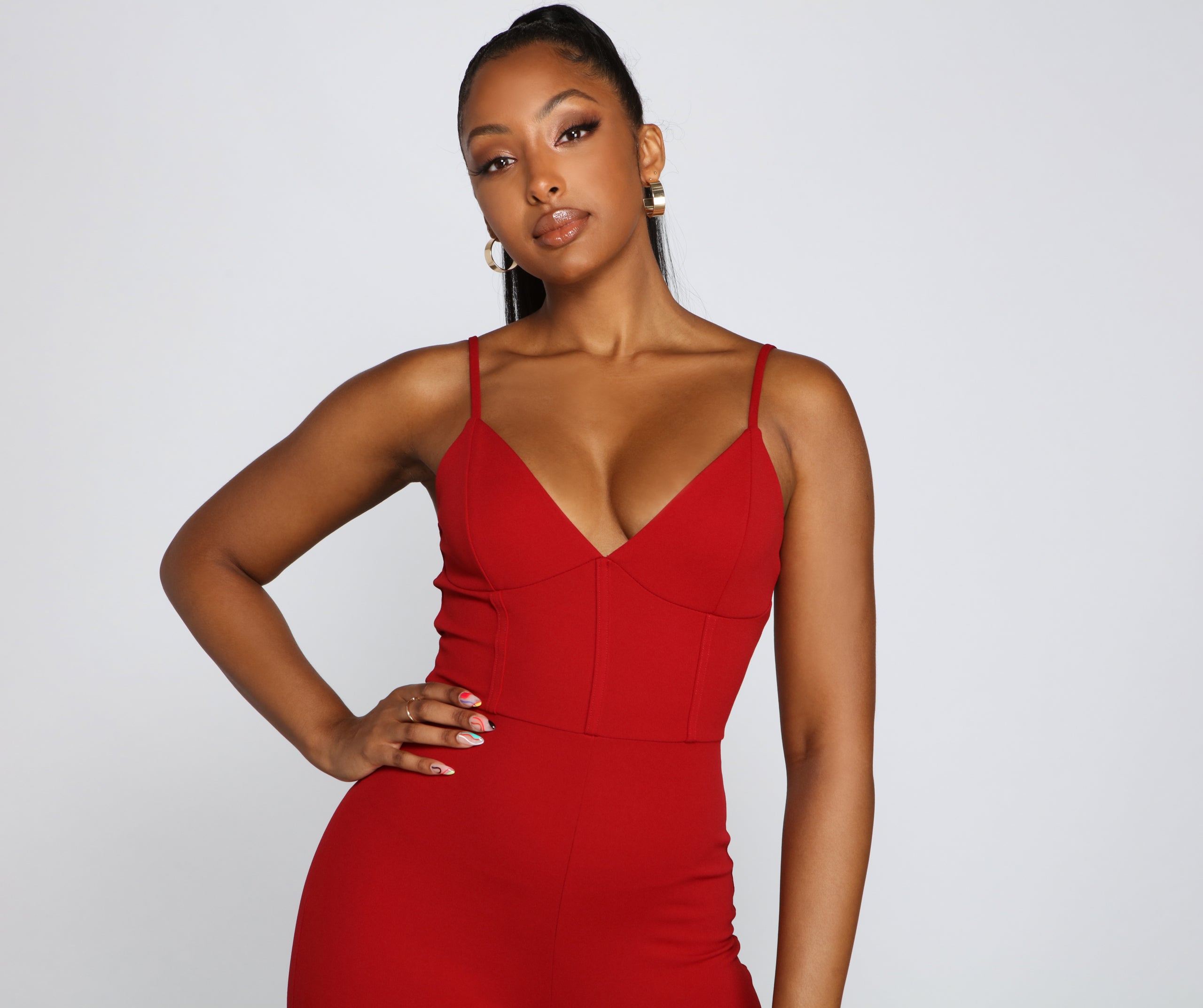 Made You Look Corset Detail Jumpsuit - Image 7