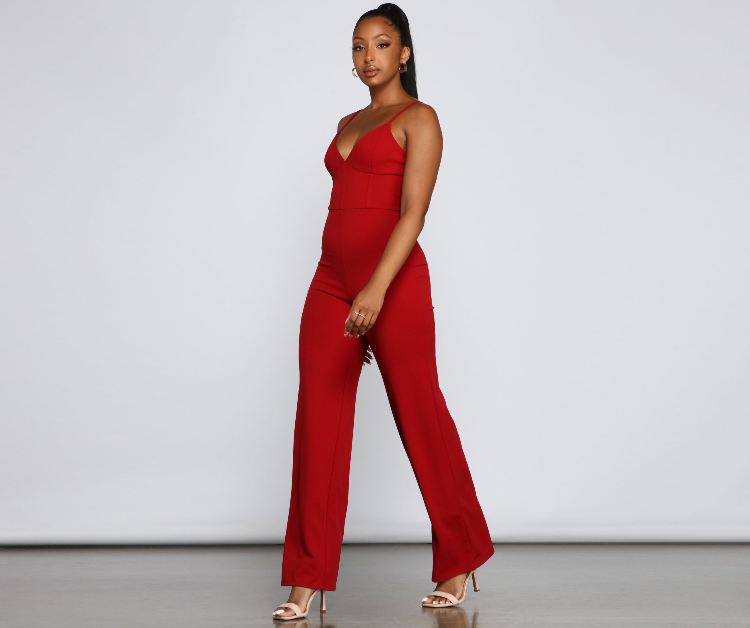 Made You Look Corset Detail Jumpsuit - Image 8
