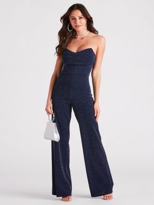 Glitter Is All It Takes Wide-Leg Jumpsuit