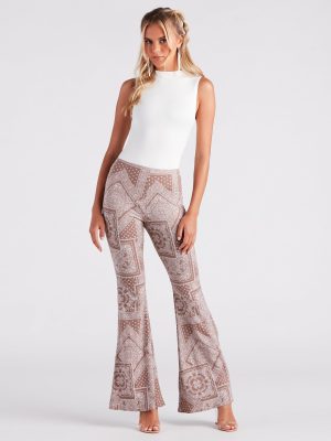 Paisley Princess Boho Flare Pants