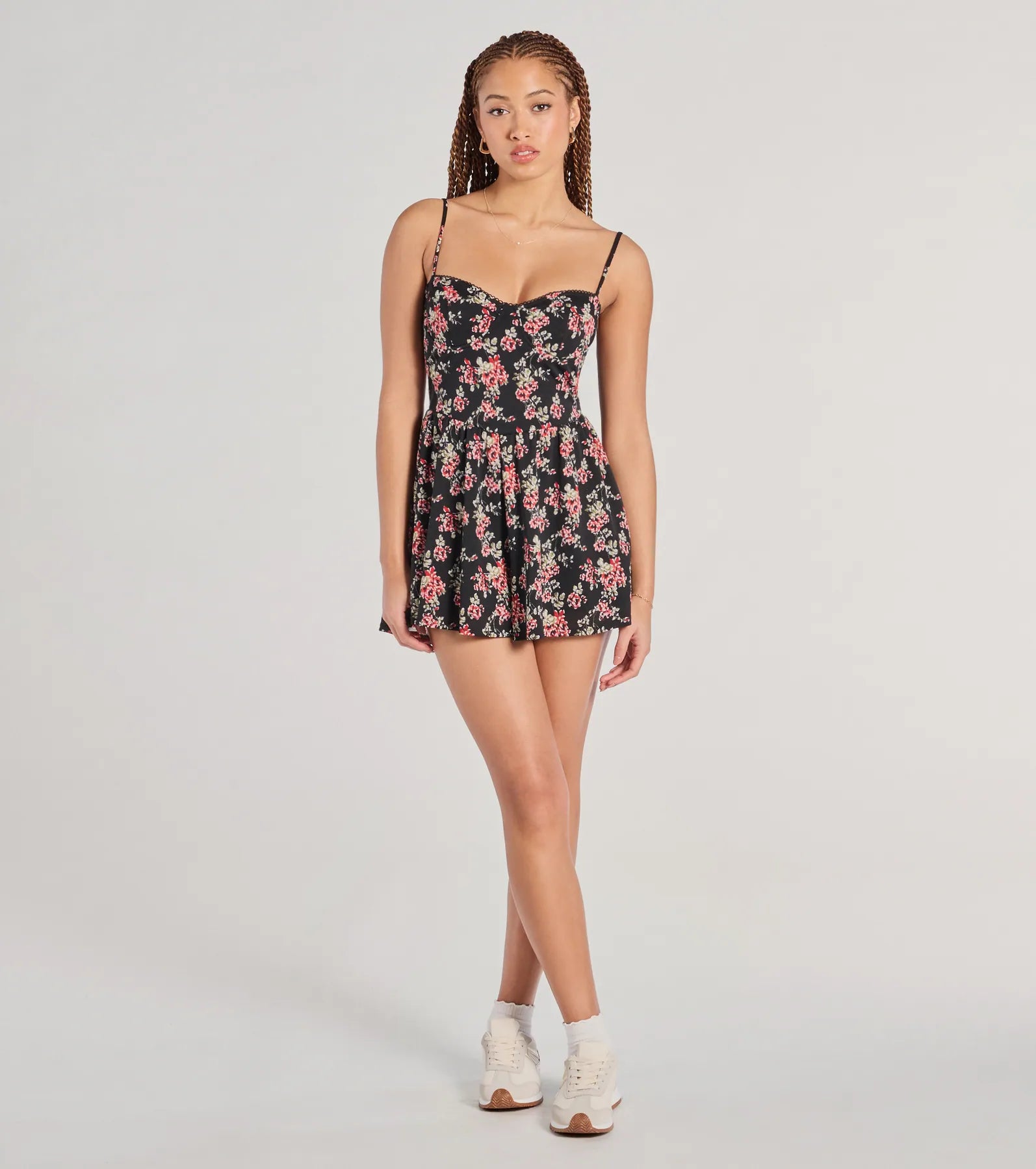 Thriving Allure Sweetheart Floral Romper - Image 3