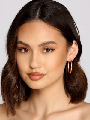 Trendy And Chic Three-Pack Hoops Set