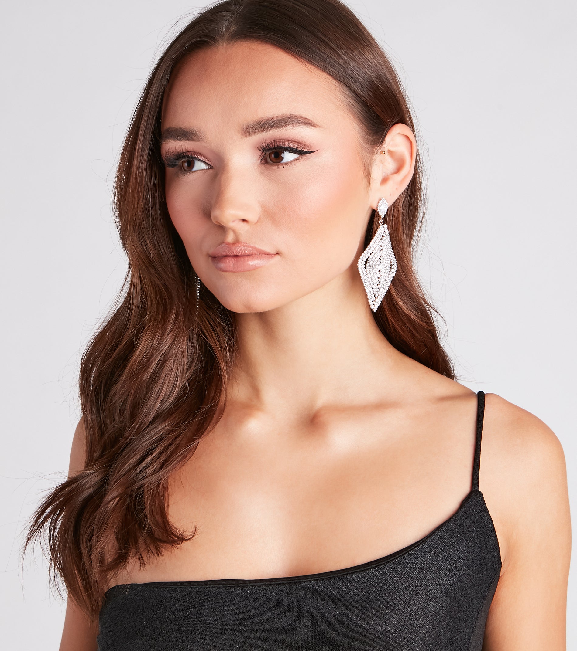 Glitzy Era Rhinestone Statement Earrings - Image 2