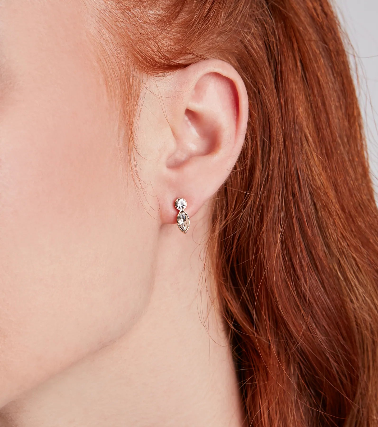 Chic Shine Rhinestone Stud And Duster Earrings Set - Image 5