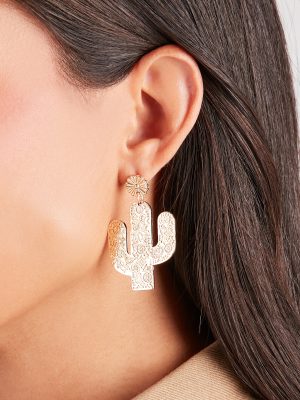 Western Charm Cactus Drop Earrings