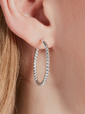 Unique Chic Sterling Silver Plated Hoop Earrings