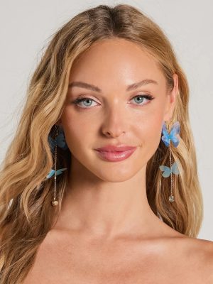 Whimsical Chic Organza Butterfly Statement Earrings