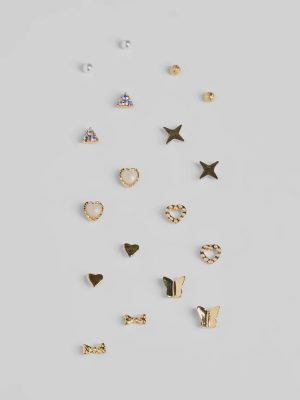 Whimsical Style Nine-Pack Stud Earrings Set