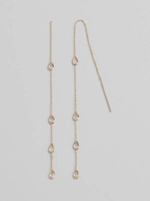 Chic Addition Dainty Stone Threader Earrings