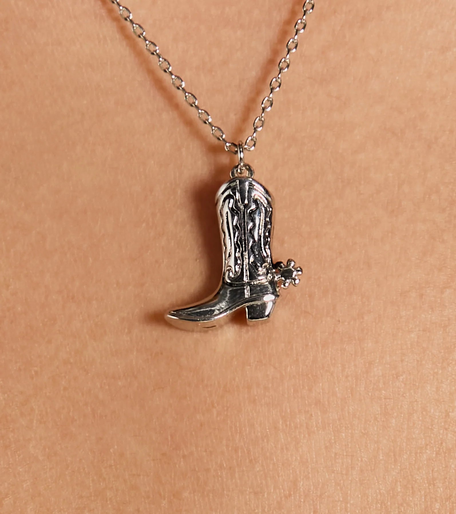 Rootin Tootin Cowboy Boot Charm Necklace - Image 2