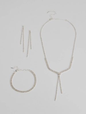Sweet Glamour Rhinestone Jewelry Set