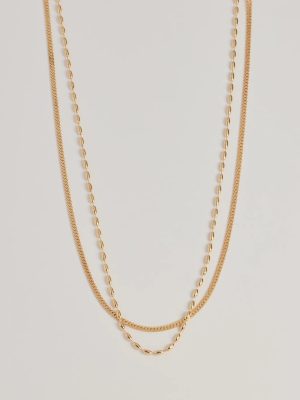 Trendy Sleek Layered Chain Necklace Set