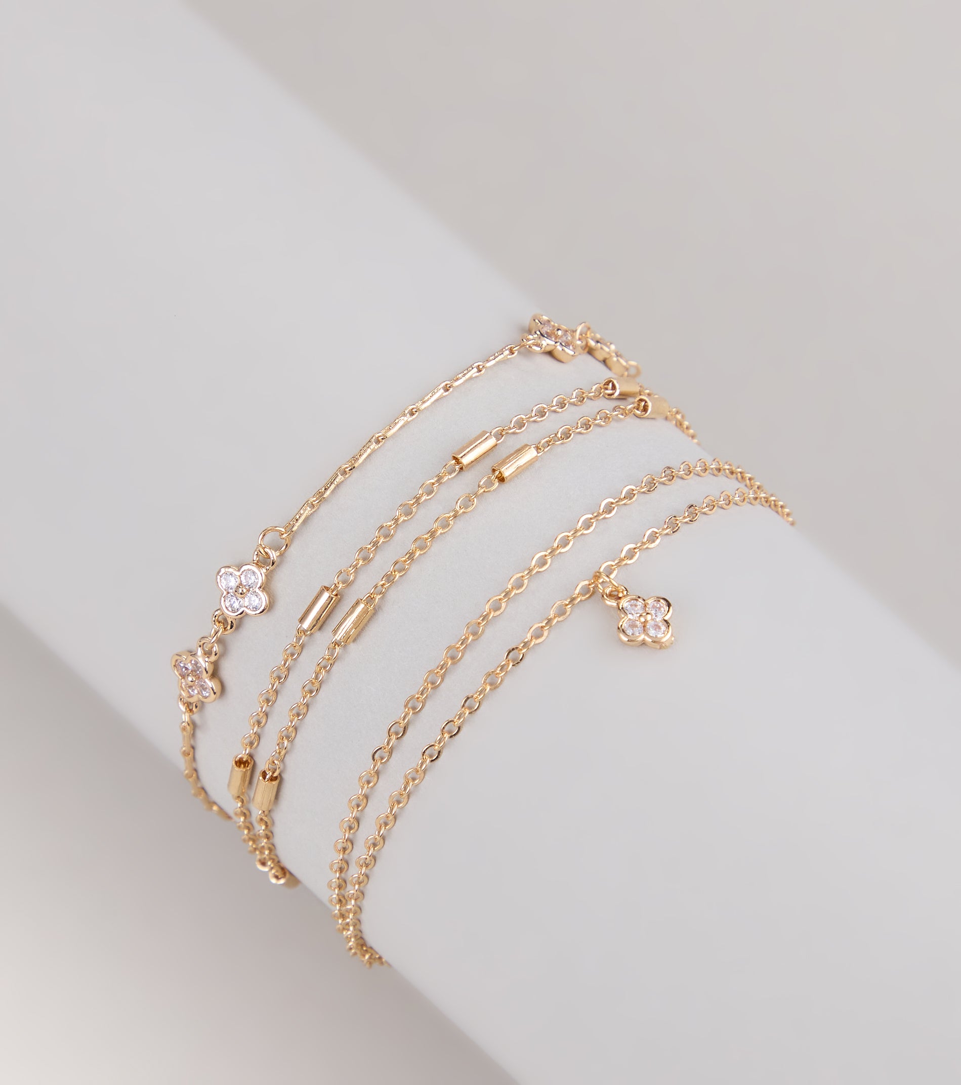 Dainty Daze Layered Chain Bracelet Set