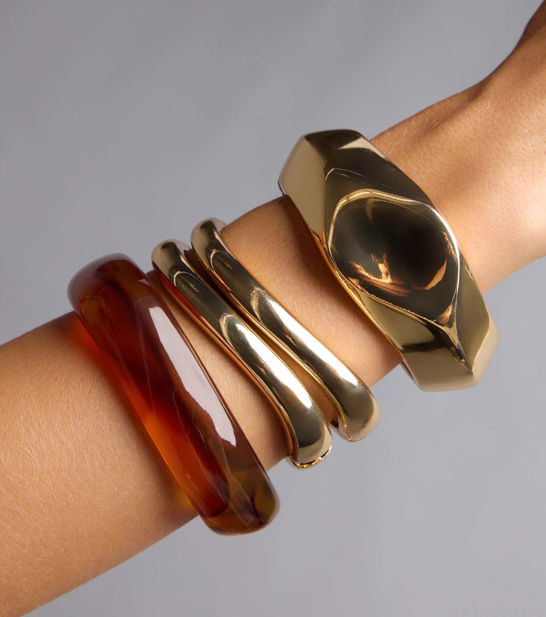 Shape Shift Resin Square Bangle Bracelet - Image 2