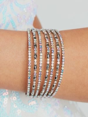So Radiant Iridescent Rhinestone Beaded Bracelet