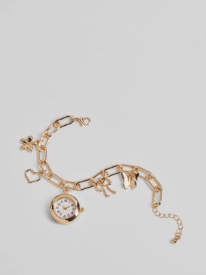 So Glam Chain Link Charm Bracelet